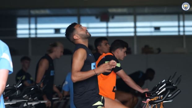 Mahrez, Haaland and stars work out in the heat in Houston